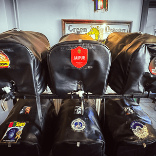 Casks of beer racked for Green Dragon's Little Beer Festival